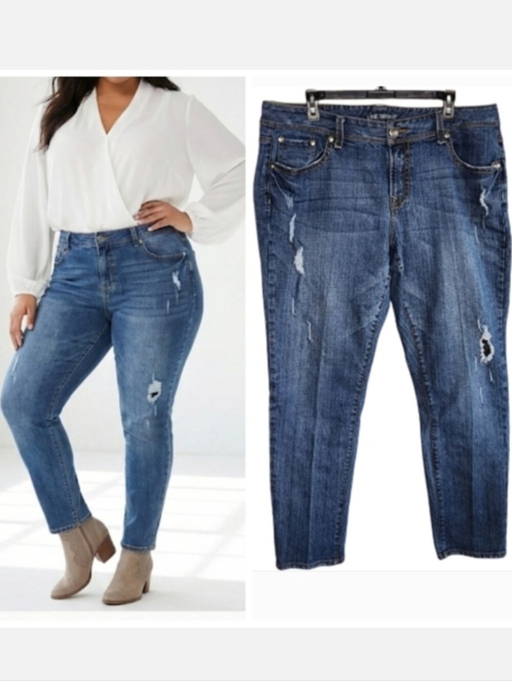 Lane Bryant women's plus size distressed Skinny jeans Women's plus size 20